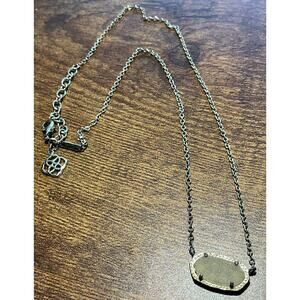 Kendra Scott Elisa Gold Iridescent Drusy 15" Chain 2" Extender